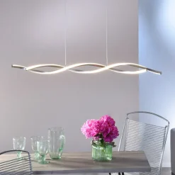 Paul Neuhaus Polina LED hanglamp, zilver, metaal, dimbaar