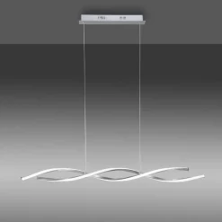 Paul Neuhaus Polina LED hanglamp, zilver, metaal, dimbaar