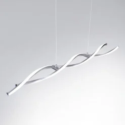 Paul Neuhaus Polina LED hanglamp, zilver, metaal, dimbaar