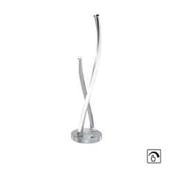 Paul Neuhaus Polina LED tafellamp, zilver, metaal, dimbaar