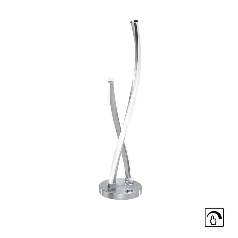 Paul Neuhaus Polina LED tafellamp, zilver, metaal, dimbaar