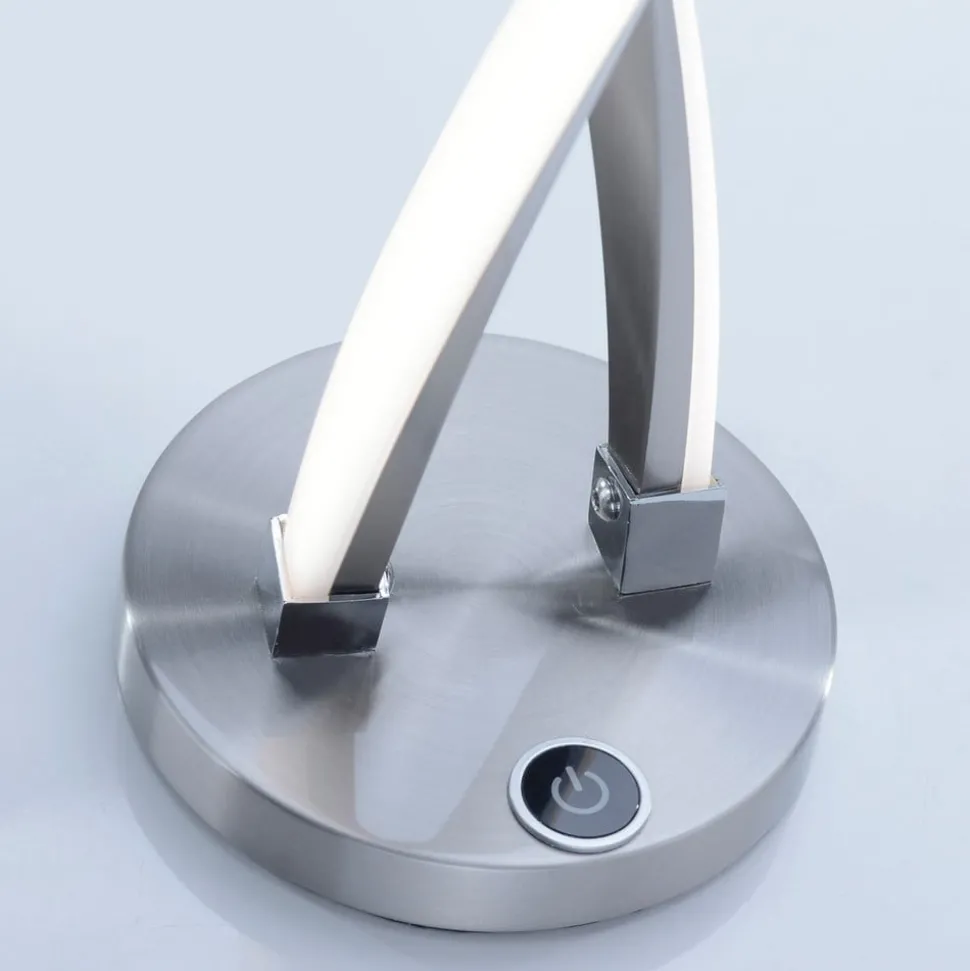 Paul Neuhaus Polina LED tafellamp, zilver, metaal, dimbaar