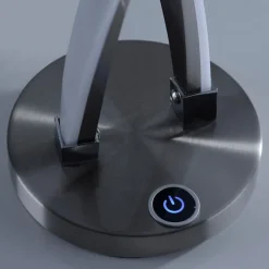 Paul Neuhaus Polina LED tafellamp, zilver, metaal, dimbaar