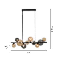 Paul Neuhaus Popsicle hanglamp, glas, 85 cm lang, G9