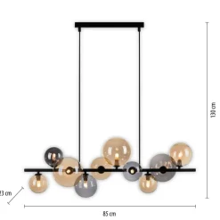 Paul Neuhaus Popsicle hanglamp, glas, 85 cm lang, G9