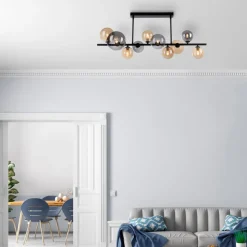 Paul Neuhaus Popsicle plafondlamp, glas, 85 cm lang, G9