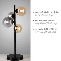 Paul Neuhaus Popsicle tafellamp, glas, 48 cm hoog, G9