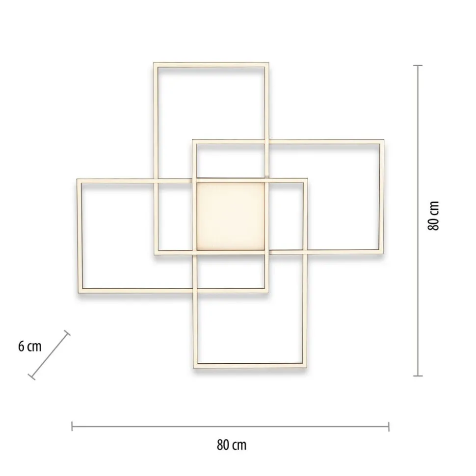 Paul Neuhaus Q-ASMIN LED plafondlamp, 80 x 80 cm