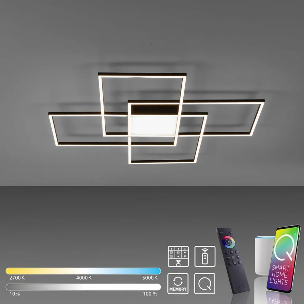 Paul Neuhaus Q-ASMIN LED plafondlamp, 80 x 80 cm
