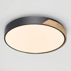 Paul Neuhaus Q-BILA LED plafondlamp, zwart/eiken