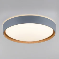 Paul Neuhaus Q-EMILIA LED plafondlamp, grijs/hout