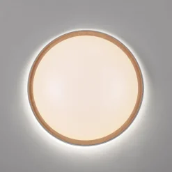 Paul Neuhaus Q-EMILIA LED plafondlamp, grijs/hout