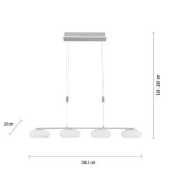 Paul Neuhaus Q-ETIENNE LED hanglamp, 4-lamps