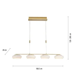 Paul Neuhaus Q-ETIENNE LED hanglamp 4-lamps