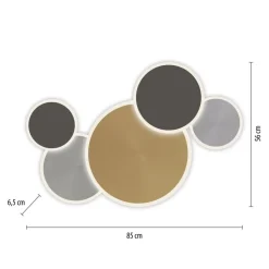 Paul Neuhaus Q-Piato LED plafondlamp 5-lamps