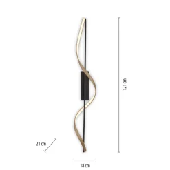 Paul Neuhaus Q-Swing plafondlamp antraciet/messing