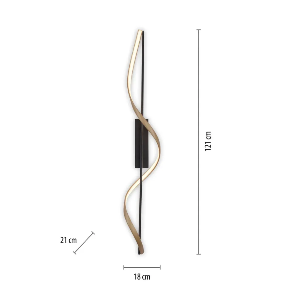 Paul Neuhaus Q-Swing plafondlamp antraciet/messing