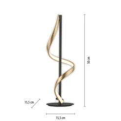 Paul Neuhaus Q-Swing tafellamp, antraciet/messing