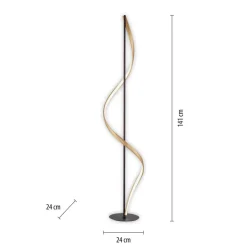 Paul Neuhaus Q-Swing vloerlamp antraciet/messing
