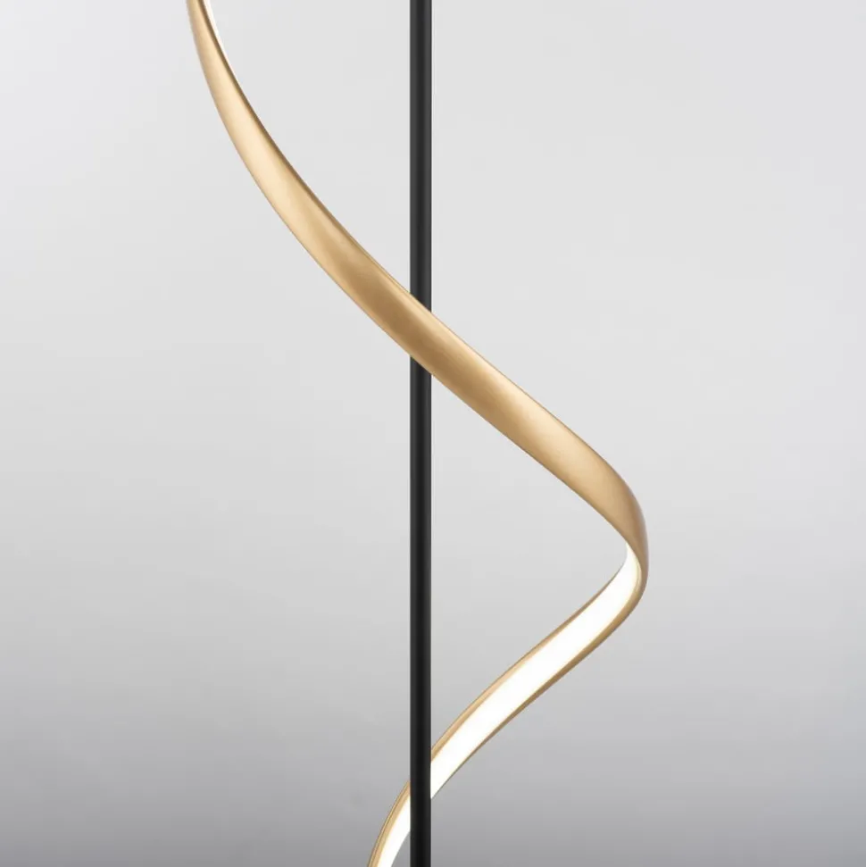 Paul Neuhaus Q-Swing vloerlamp antraciet/messing