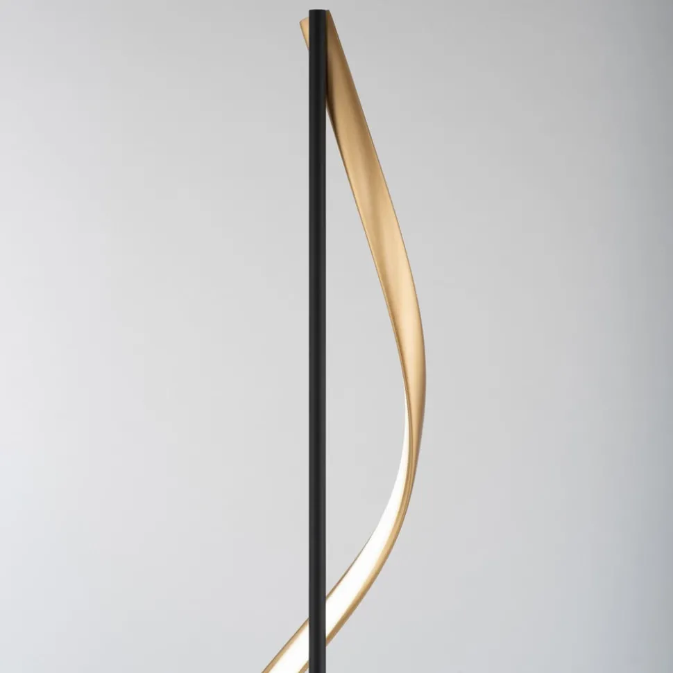 Paul Neuhaus Q-Swing vloerlamp antraciet/messing