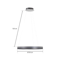 Paul Neuhaus Q-VITO LED hanglamp 59cm antraciet