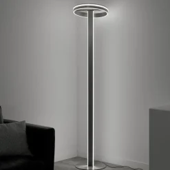 Paul Neuhaus Q-Vito LED vloerlamp, recht met ring