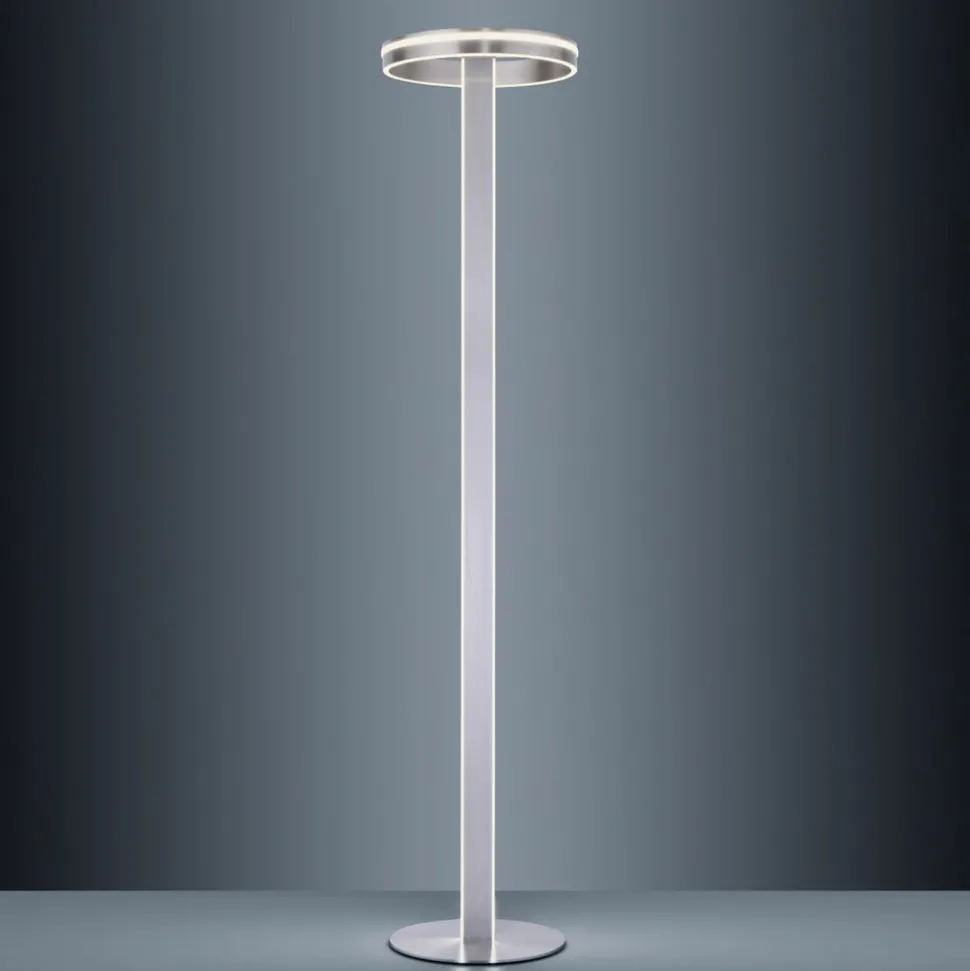 Paul Neuhaus Q-Vito LED vloerlamp, recht met ring