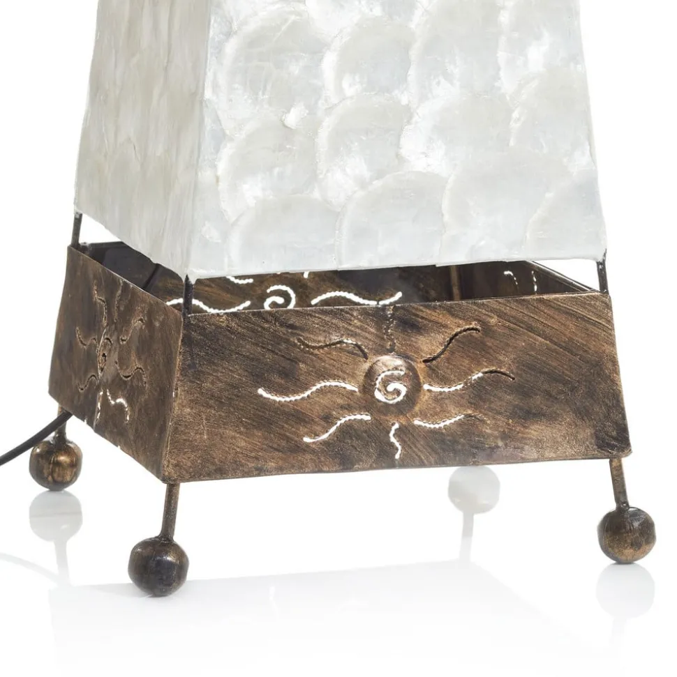 Paul Neuhaus vloerlamp Abuja, parelmoer, 150cm, 3-lamps, E27