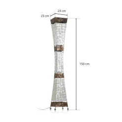 Paul Neuhaus vloerlamp Abuja, parelmoer, 150cm, 3-lamps, E27