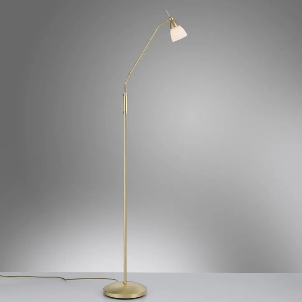 Paul Neuhaus vloerlamp Pino, messing, 163 cm, dimbaar, G9