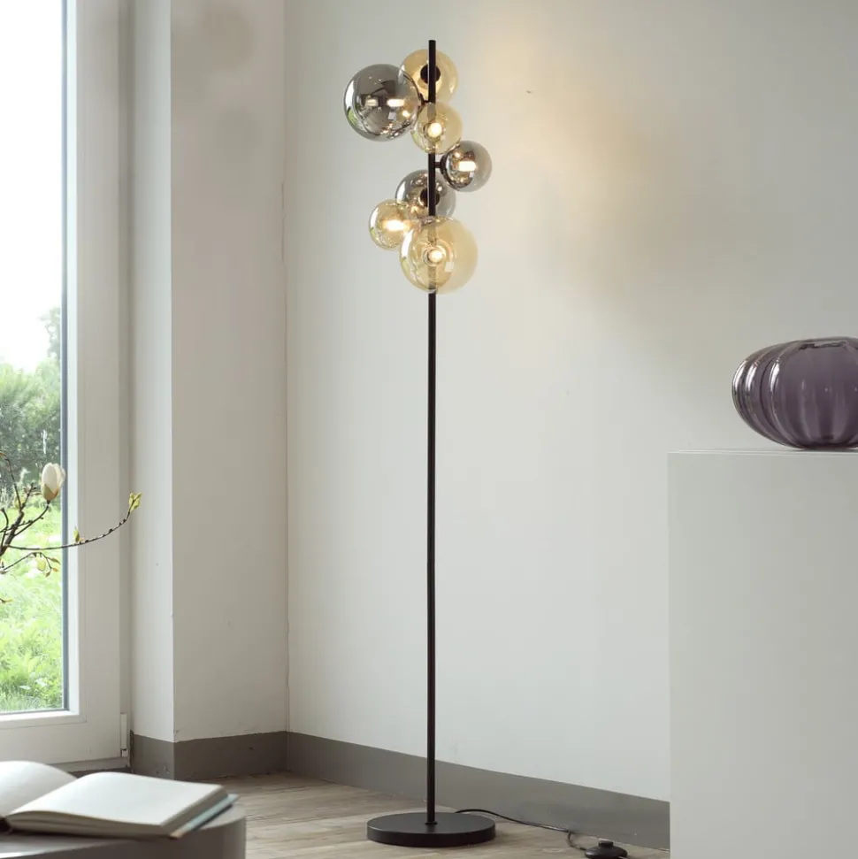 Paul Neuhaus vloerlamp Popsicle, glas, 155 cm hoog, G9