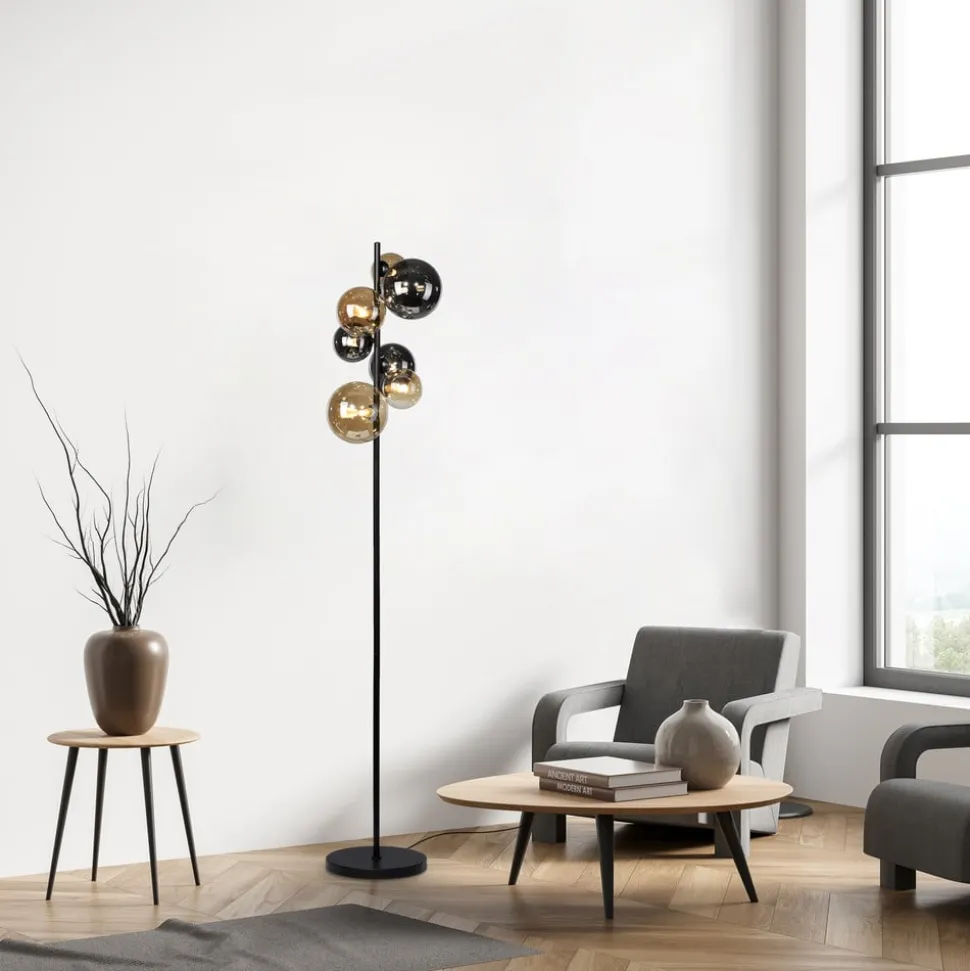 Paul Neuhaus vloerlamp Popsicle, glas, 155 cm hoog, G9