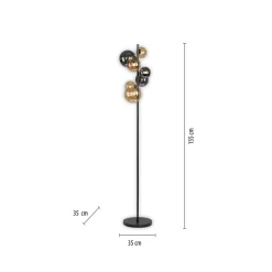 Paul Neuhaus vloerlamp Popsicle, glas, 155 cm hoog, G9