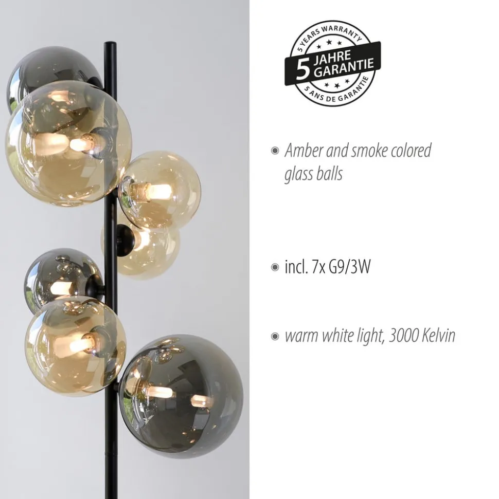 Paul Neuhaus vloerlamp Popsicle, glas, 155 cm hoog, G9