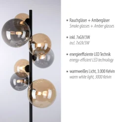 Paul Neuhaus vloerlamp Popsicle, glas, 155 cm hoog, G9