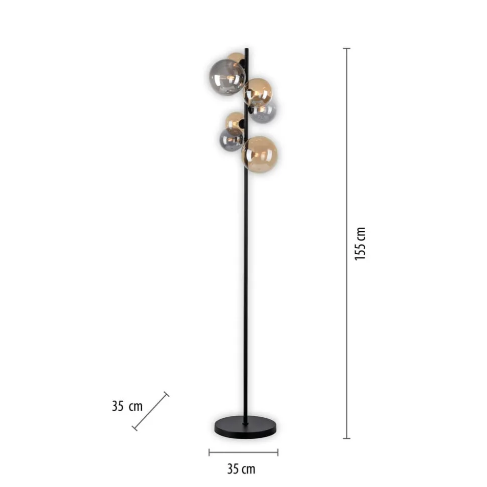 Paul Neuhaus vloerlamp Popsicle, glas, 155 cm hoog, G9