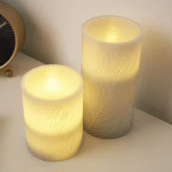 Pauleen Cosy Feather Candle LED kaars Set van 2