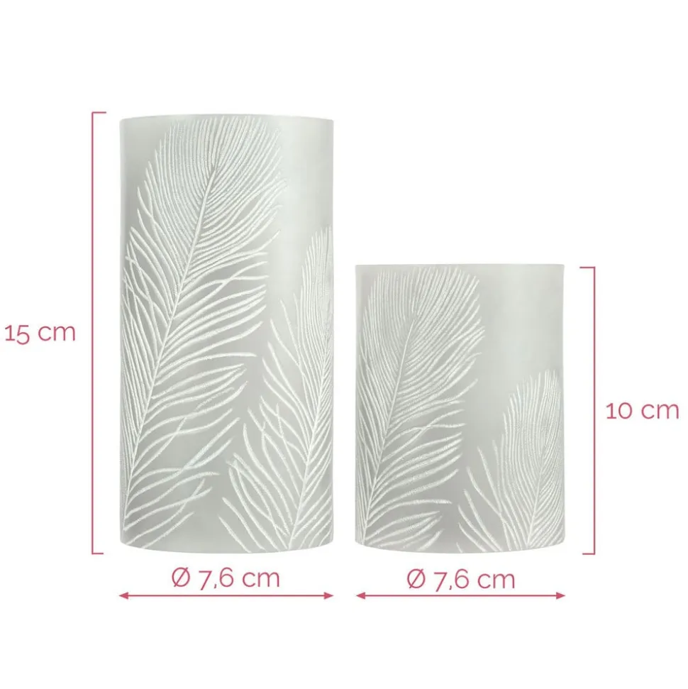 Pauleen Cosy Feather Candle LED kaars Set van 2