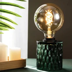 Pauleen Crystal Magic tafellamp van groene glas