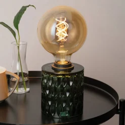 Pauleen Crystal Magic tafellamp van groene glas