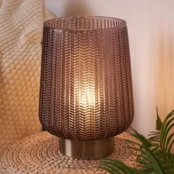 Pauleen Fancy Glamour E27 LED batterij taupe/mess.