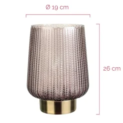 Pauleen Fancy Glamour E27 LED batterij taupe/mess.