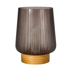 Pauleen Fancy Glamour E27-LED batterij taupe hout
