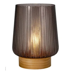 Pauleen Fancy Glamour E27-LED batterij taupe hout