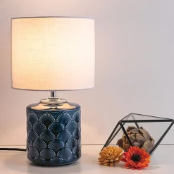 Pauleen Glowing Midnight tafellamp wit/blauw