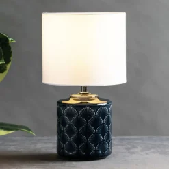 Pauleen Glowing Midnight tafellamp wit/blauw