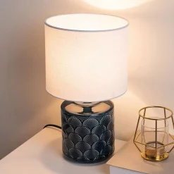 Pauleen Glowing Midnight tafellamp wit/blauw