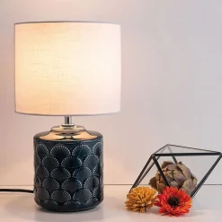 Pauleen Glowing Midnight tafellamp wit/blauw