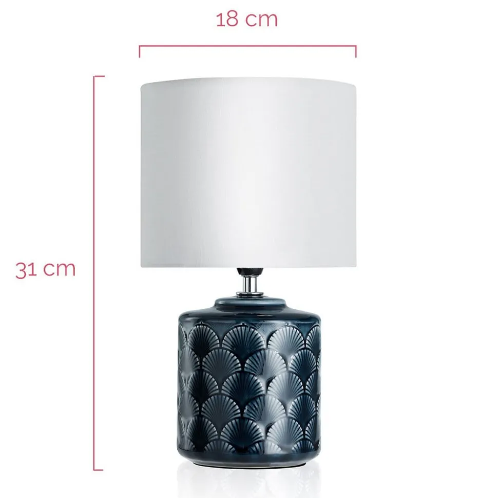 Pauleen Glowing Midnight tafellamp wit/blauw